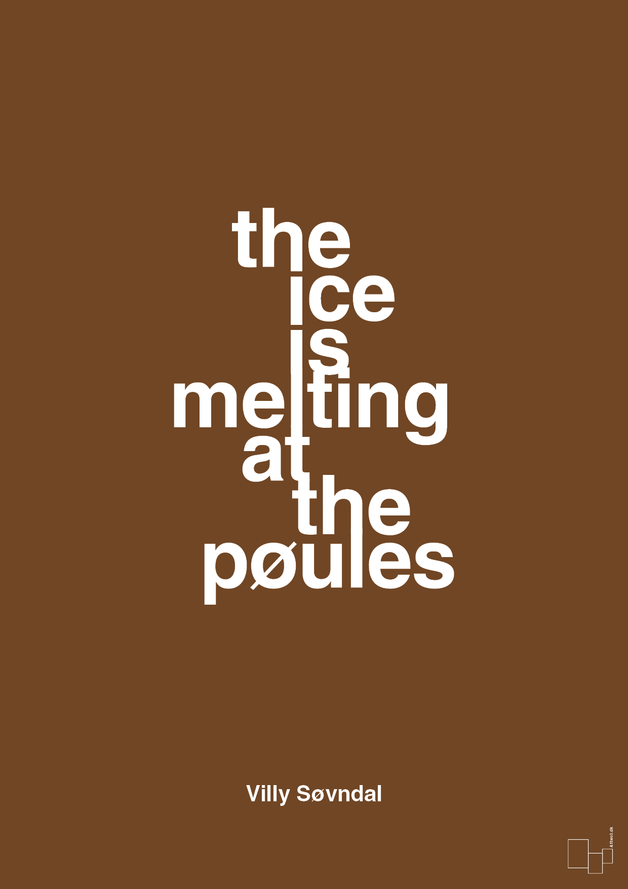 plakat: the ice is melting at the pøules - dark brown-Politikker-A1two3