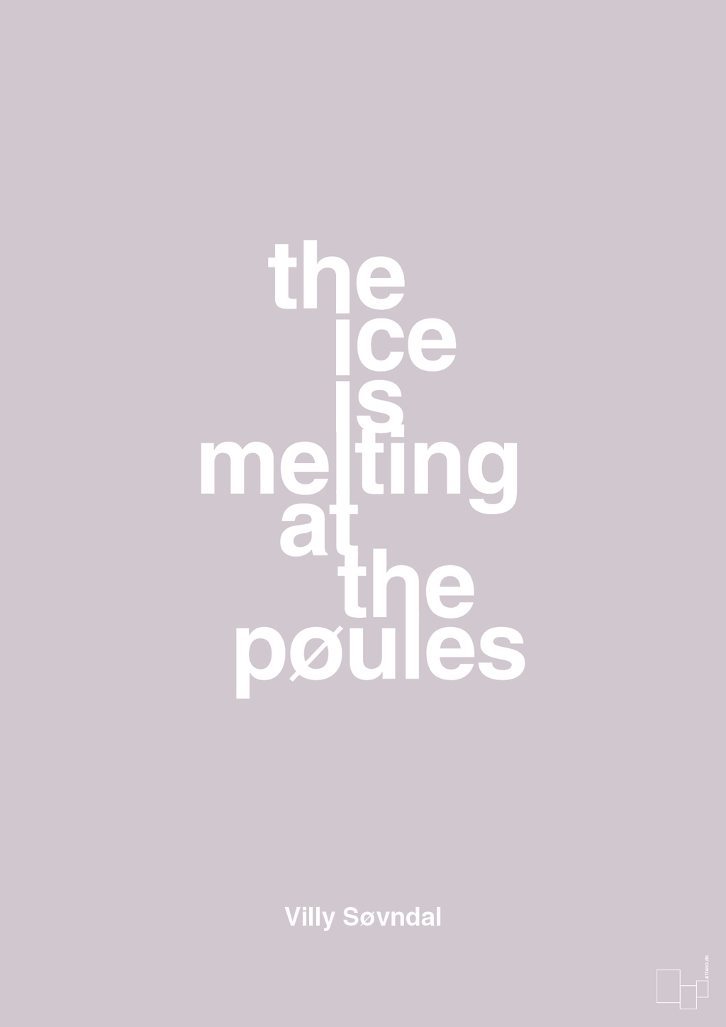 plakat: the ice is melting at the pøules - dusty lilac-Politikker-A1two3