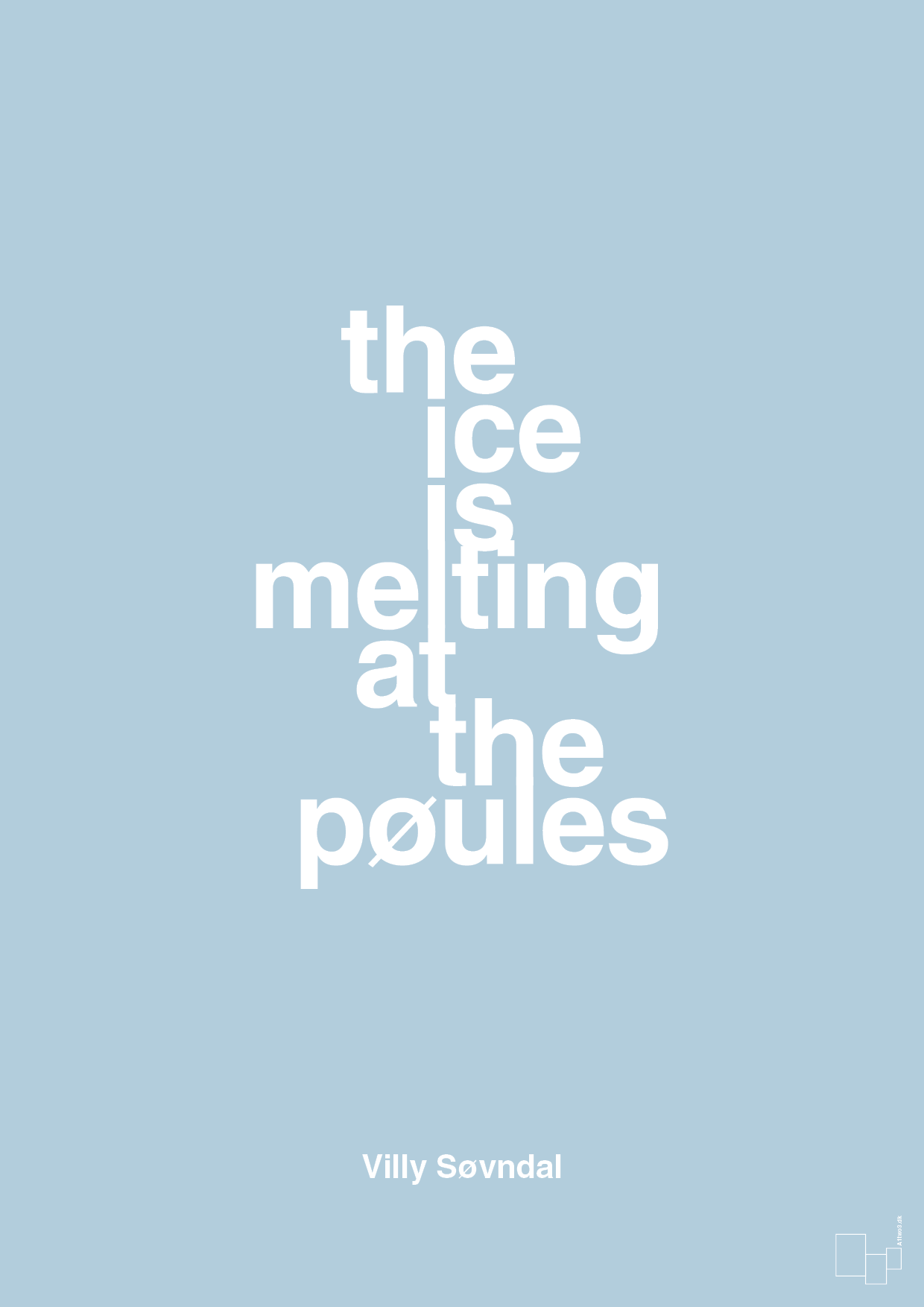 plakat: the ice is melting at the pøules - heavenly blue-Politikker-A1two3