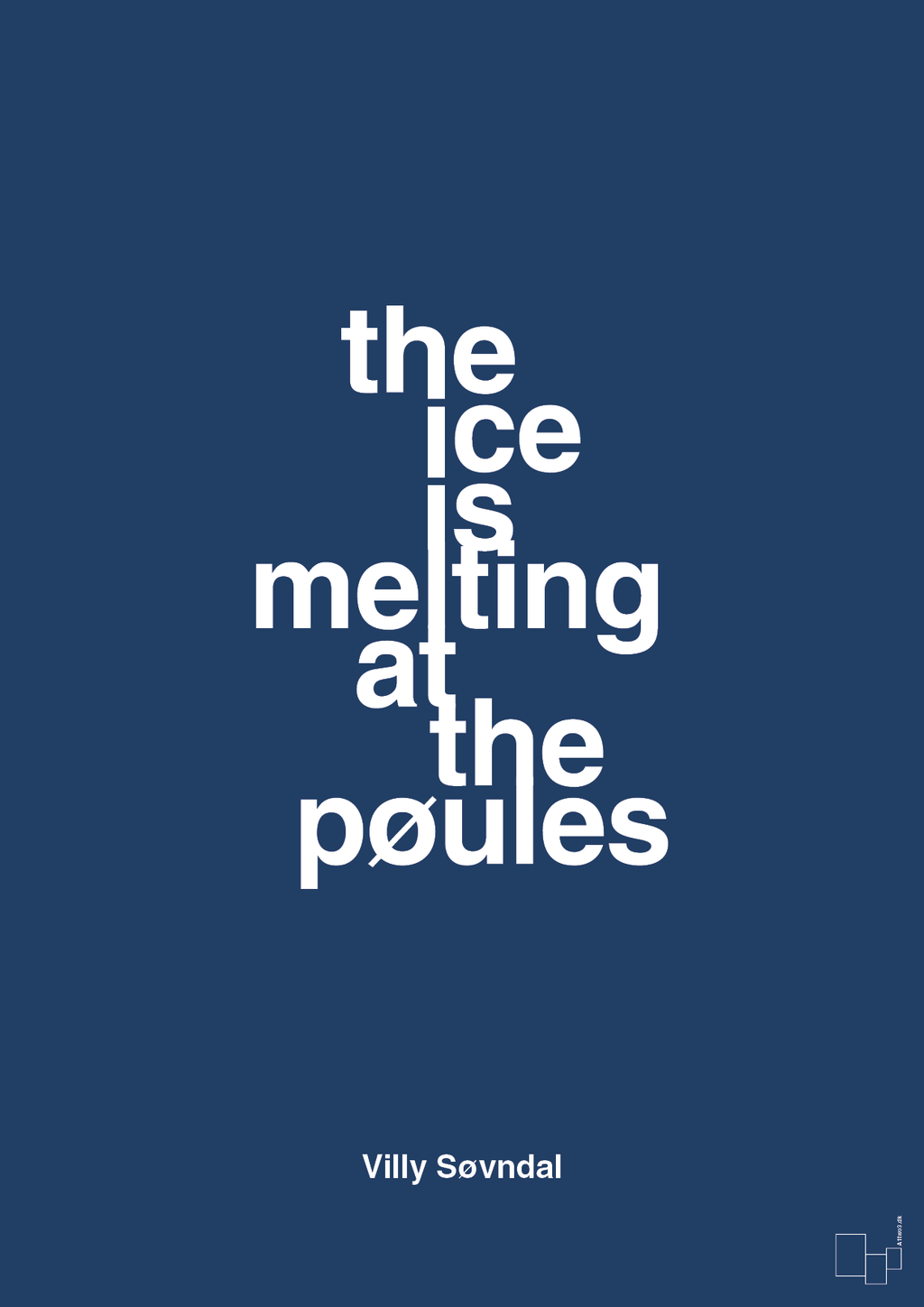 plakat: the ice is melting at the pøules - lapis blue-Politikker-A1two3