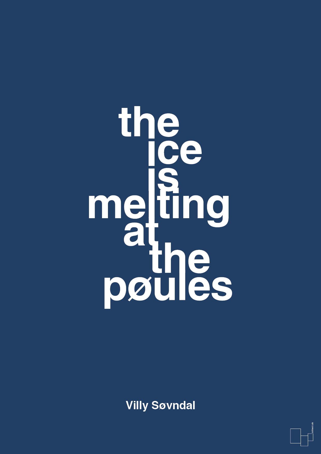 plakat: the ice is melting at the pøules - lapis blue-Politikker-A1two3