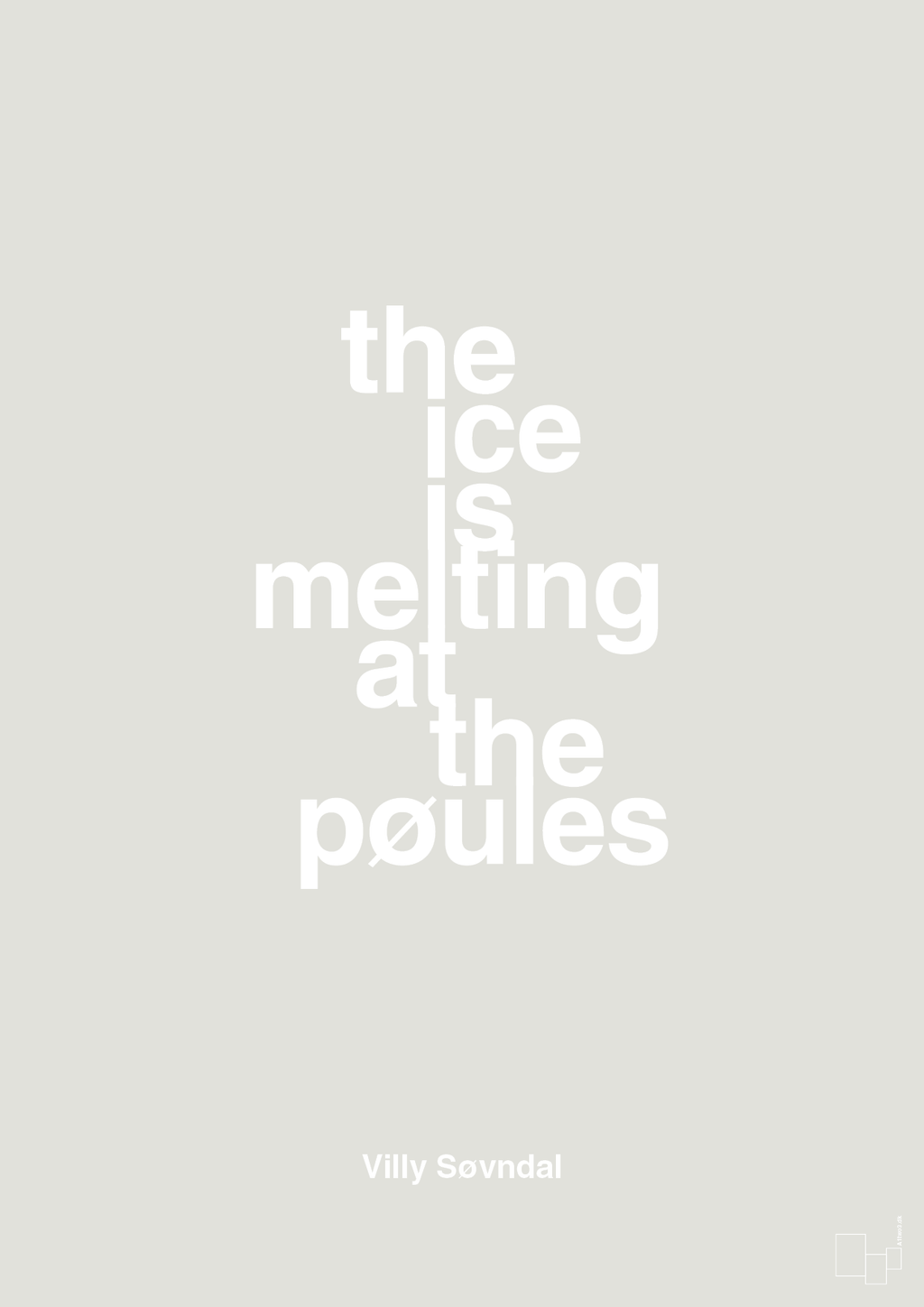 plakat: the ice is melting at the pøules - painters white-Politikker-A1two3