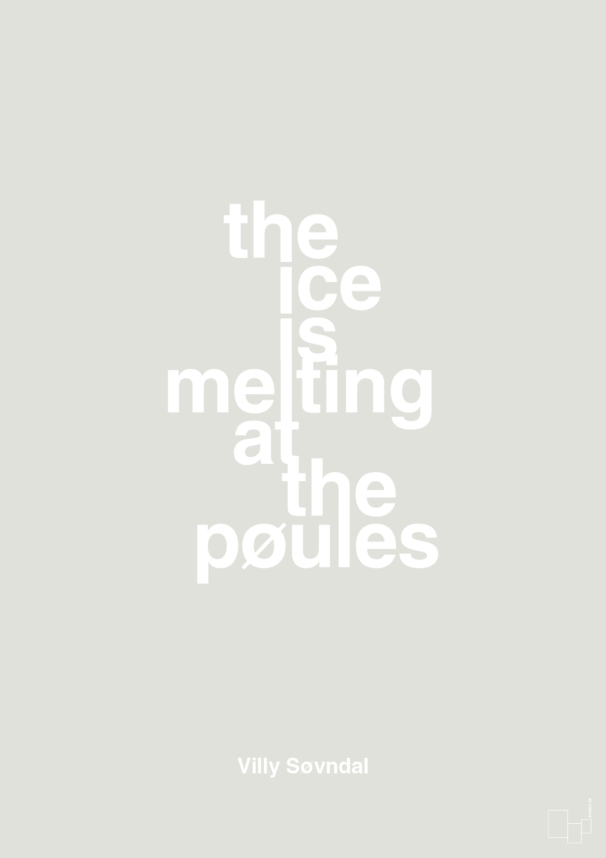 plakat: the ice is melting at the pøules - painters white-Politikker-A1two3