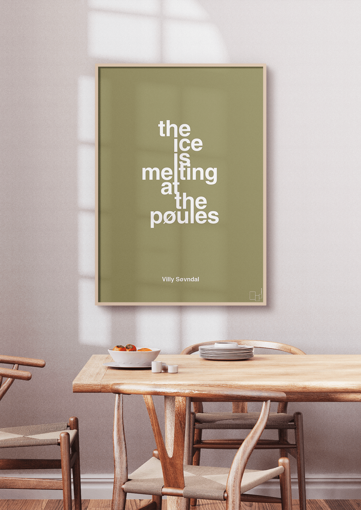 plakat: the ice is melting at the pøules - graphic charcoal-Politikker-A1two3