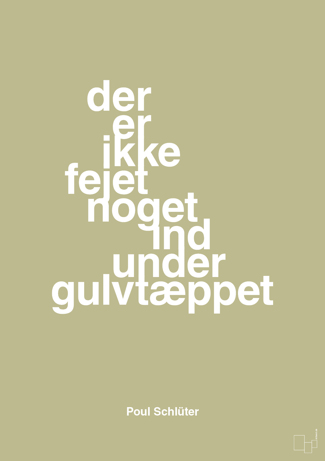 plakat: der er ikke fejet noget ind under gulvtæppet - back to nature-Politikker-A1two3