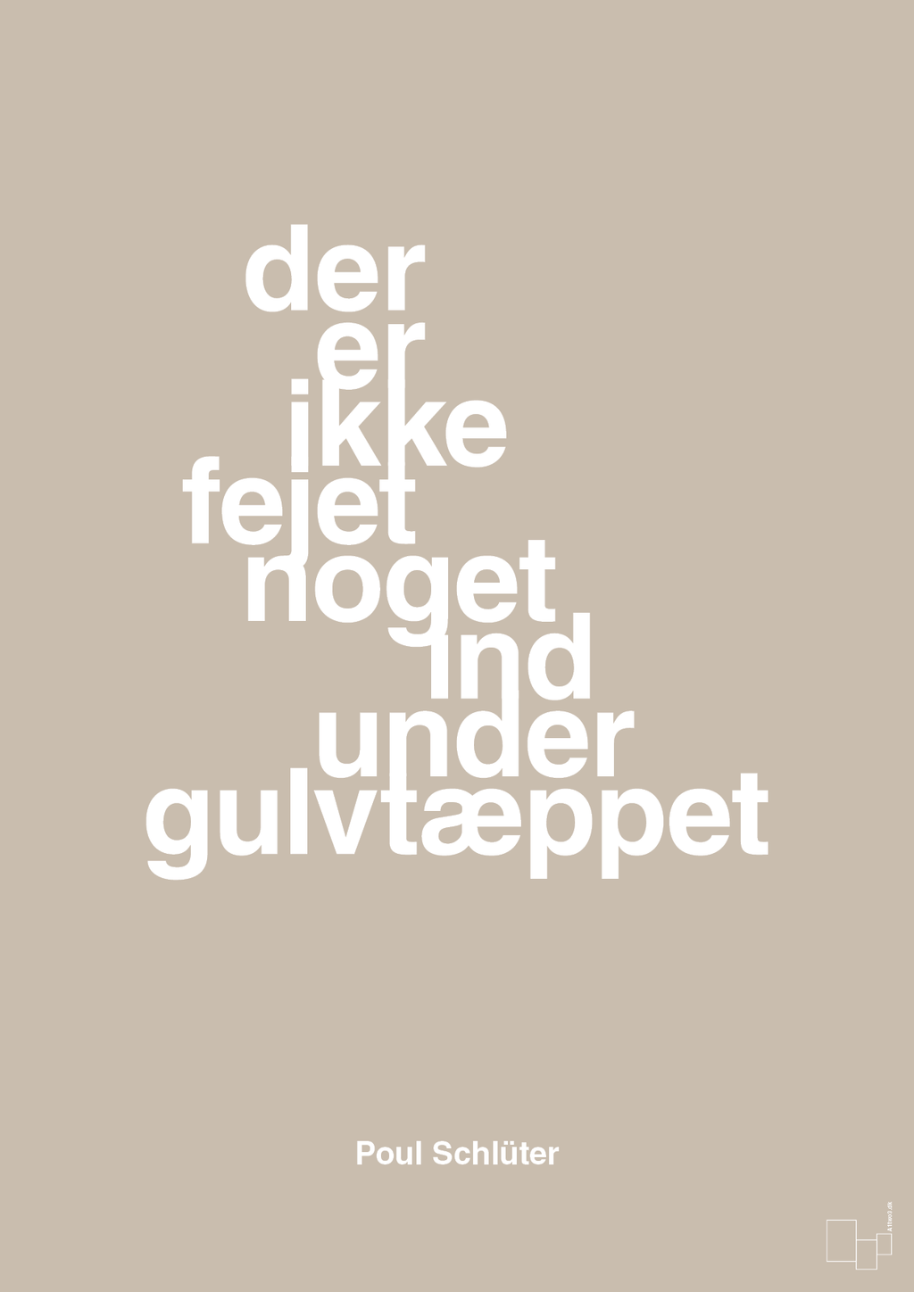plakat: der er ikke fejet noget ind under gulvtæppet - creamy mushroom-Politikker-A1two3
