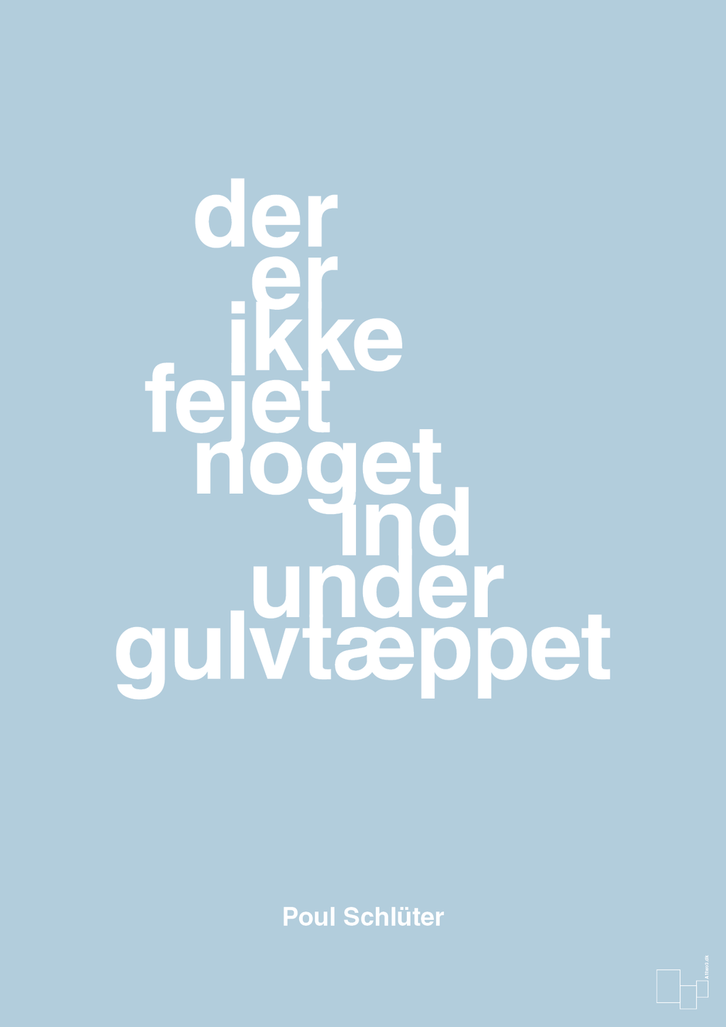 plakat: der er ikke fejet noget ind under gulvtæppet - heavenly blue-Politikker-A1two3
