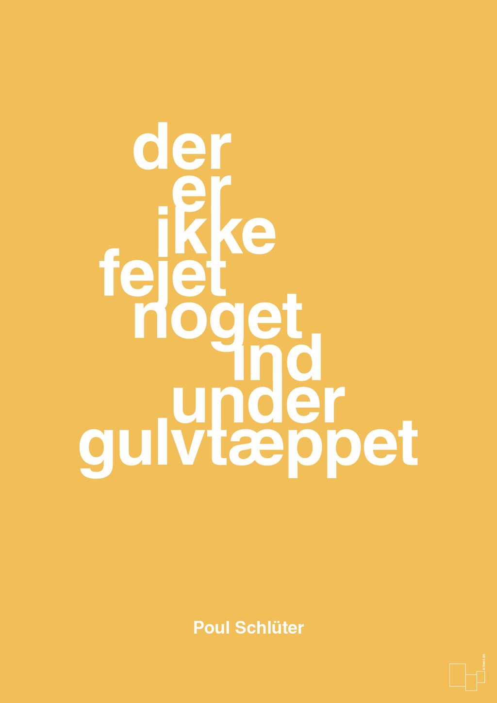 plakat: der er ikke fejet noget ind under gulvtæppet - honeycomb-Politikker-A1two3