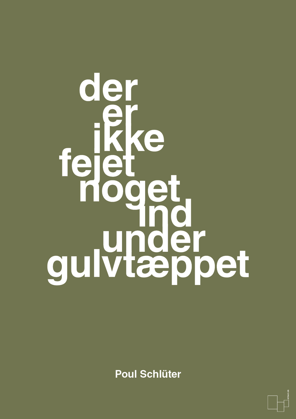 plakat: der er ikke fejet noget ind under gulvtæppet - secret meadow-Politikker-A1two3