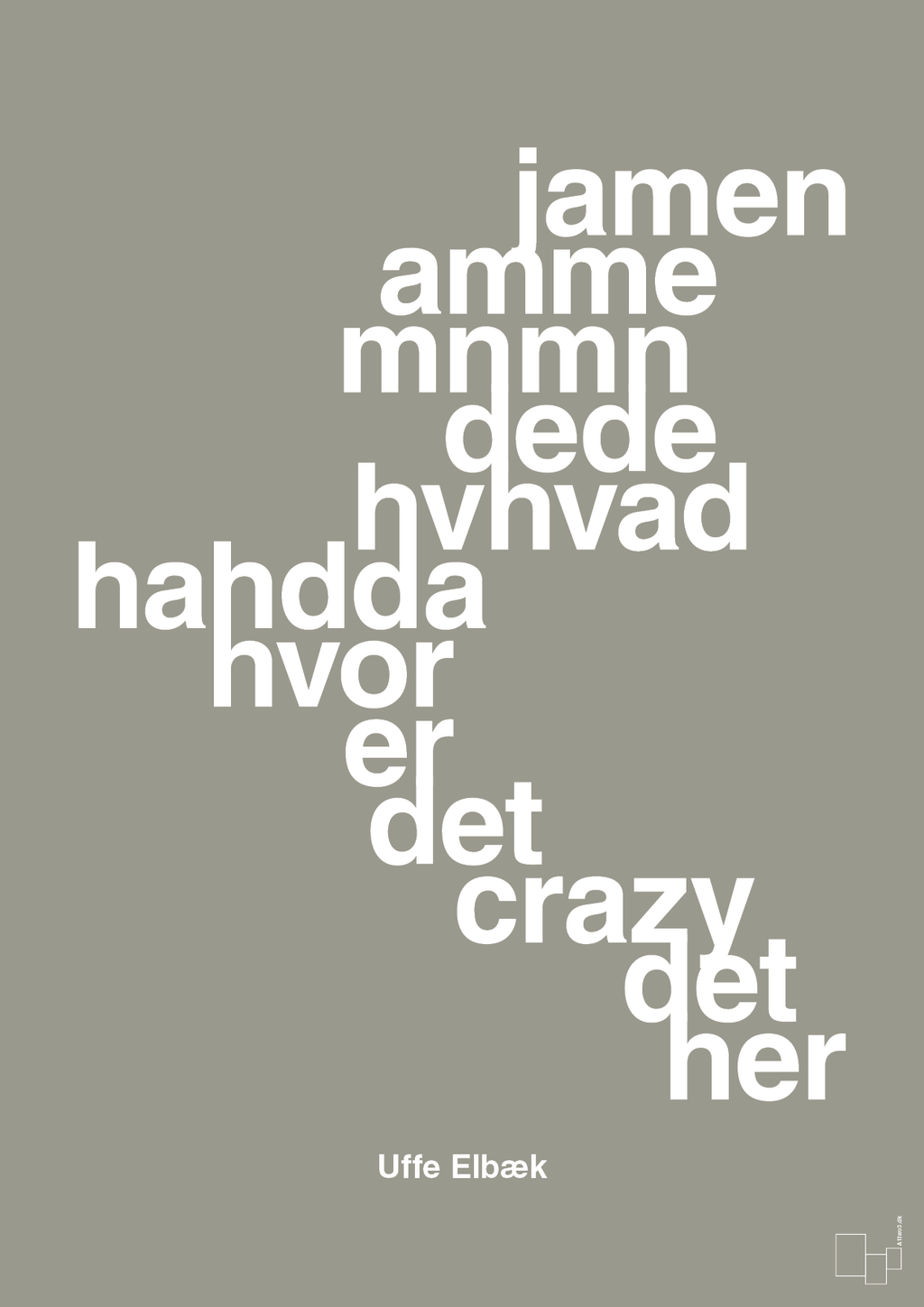 plakat: hvor er det crazy det her - battleship gray-Politikker-A1two3