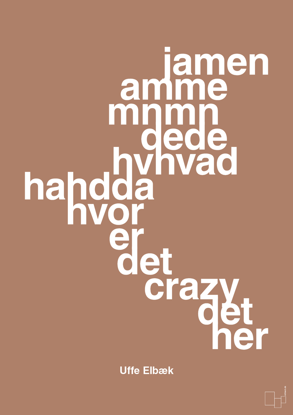 plakat: hvor er det crazy det her - cider spice-Politikker-A1two3