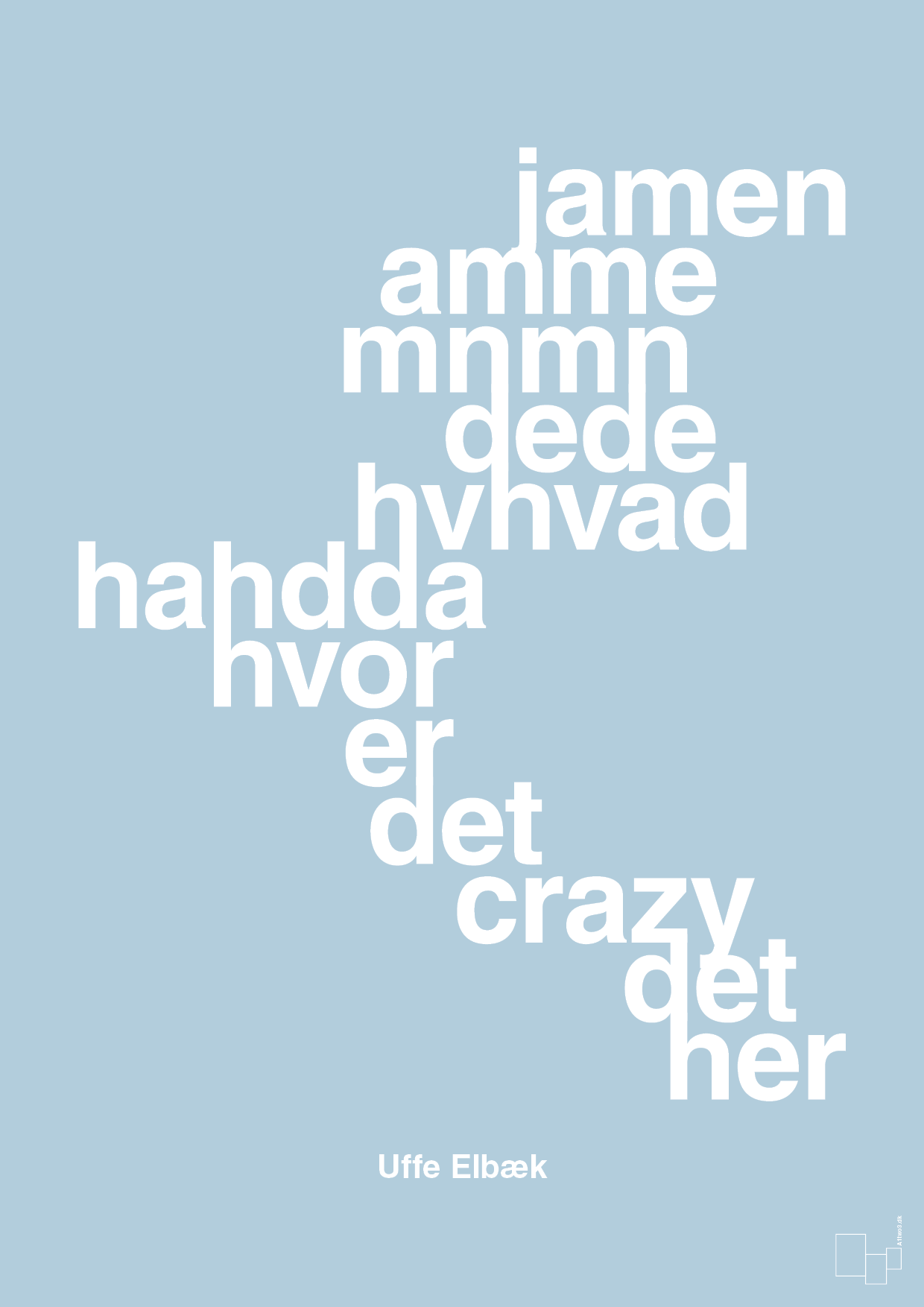 plakat: hvor er det crazy det her - heavenly blue-Politikker-A1two3