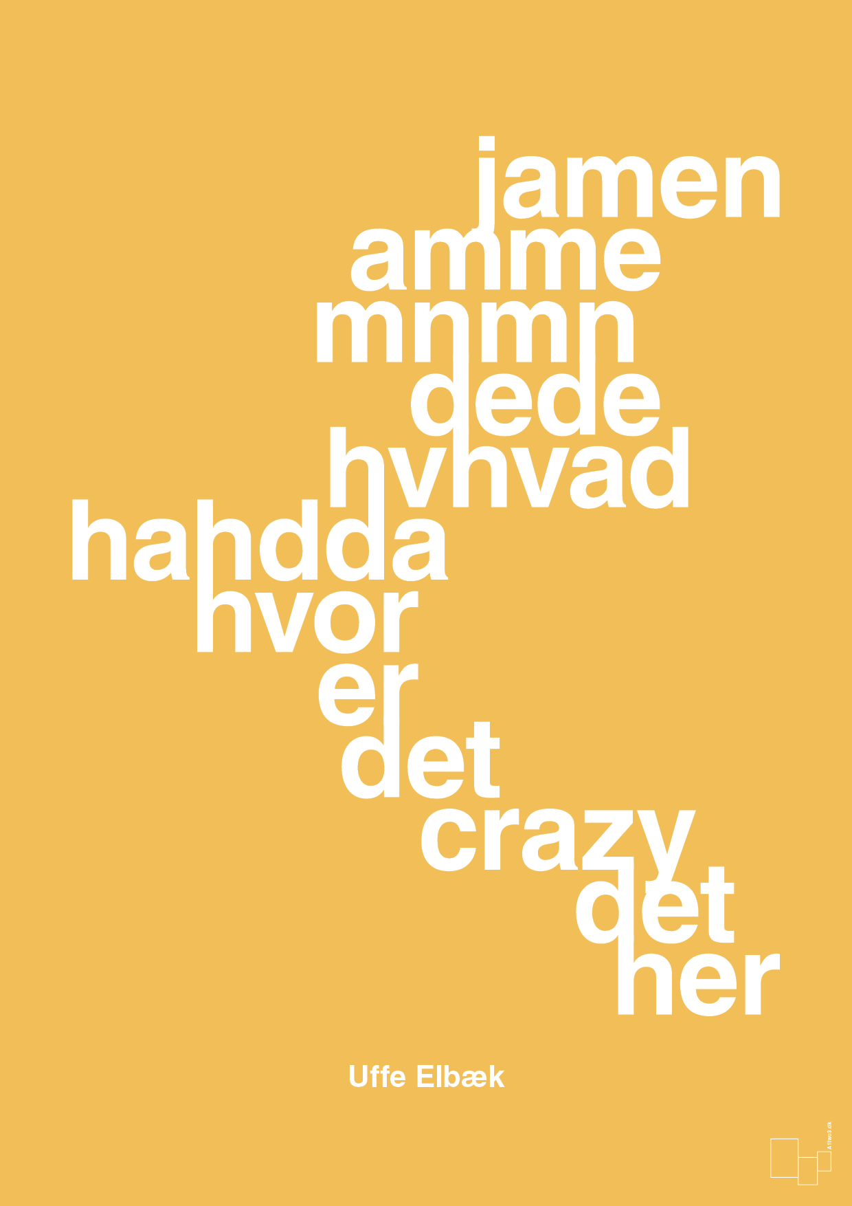 plakat: hvor er det crazy det her - honeycomb-Politikker-A1two3