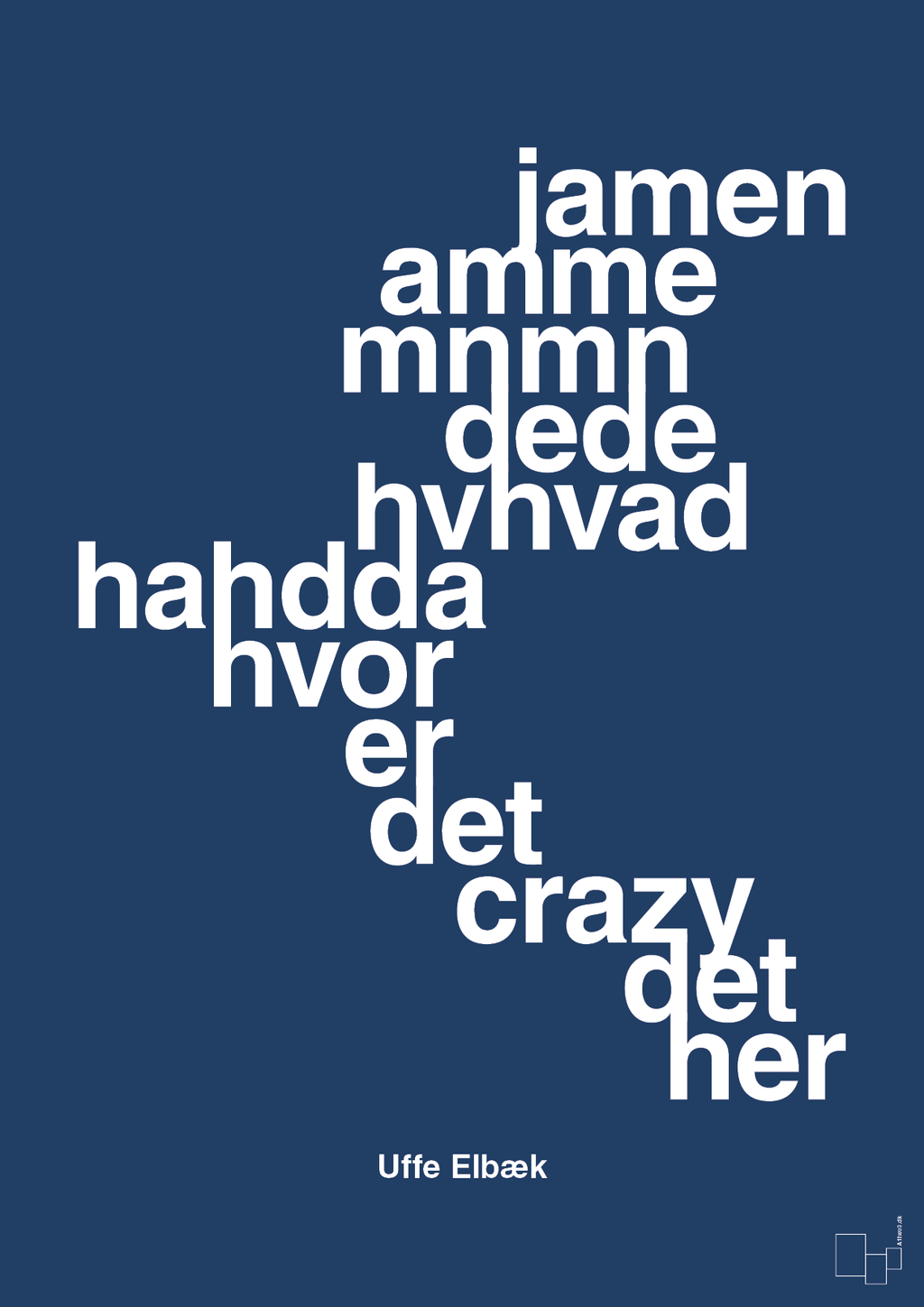 plakat: hvor er det crazy det her - lapis blue-Politikker-A1two3