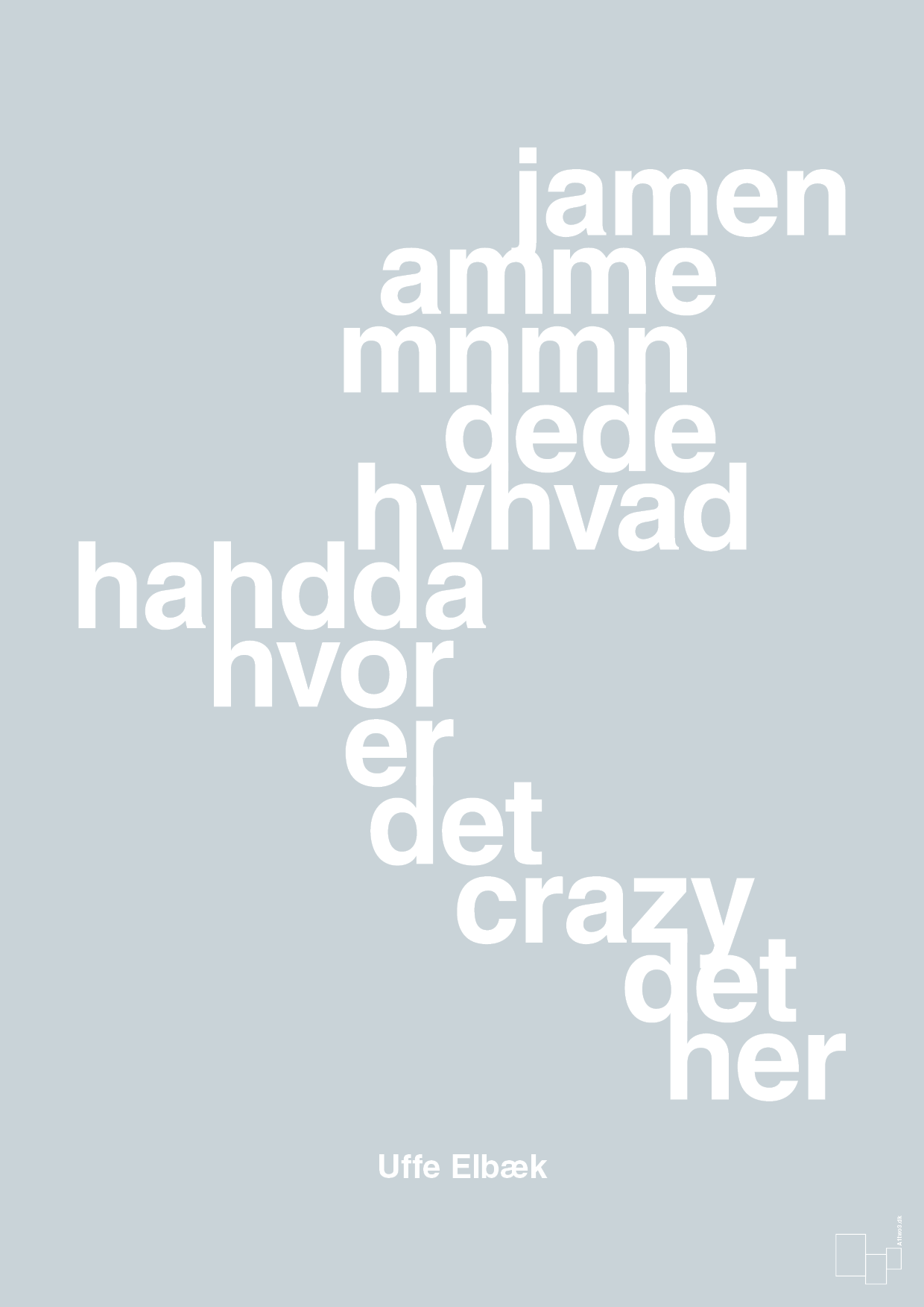 plakat: hvor er det crazy det her - light drizzle-Politikker-A1two3
