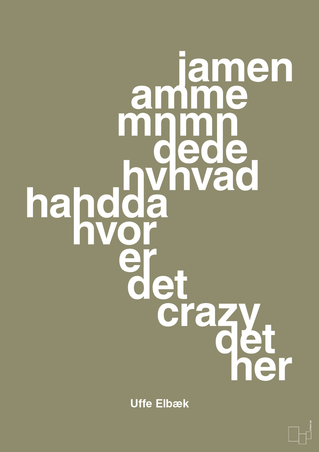 plakat: hvor er det crazy det her - misty forrest-Politikker-A1two3