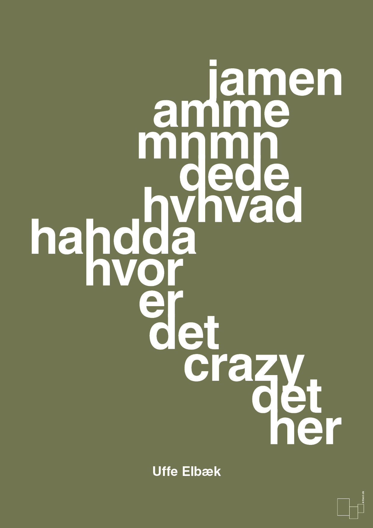 plakat: hvor er det crazy det her - secret meadow-Politikker-A1two3