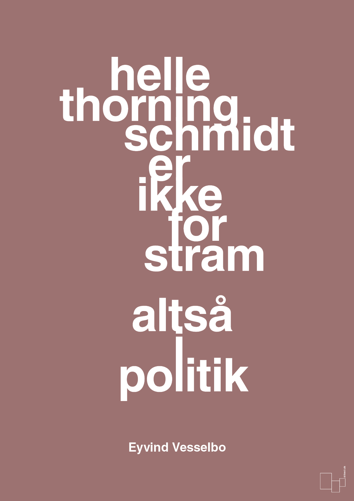 plakat: helle er ikke for stram - plum-Politikker-A1two3