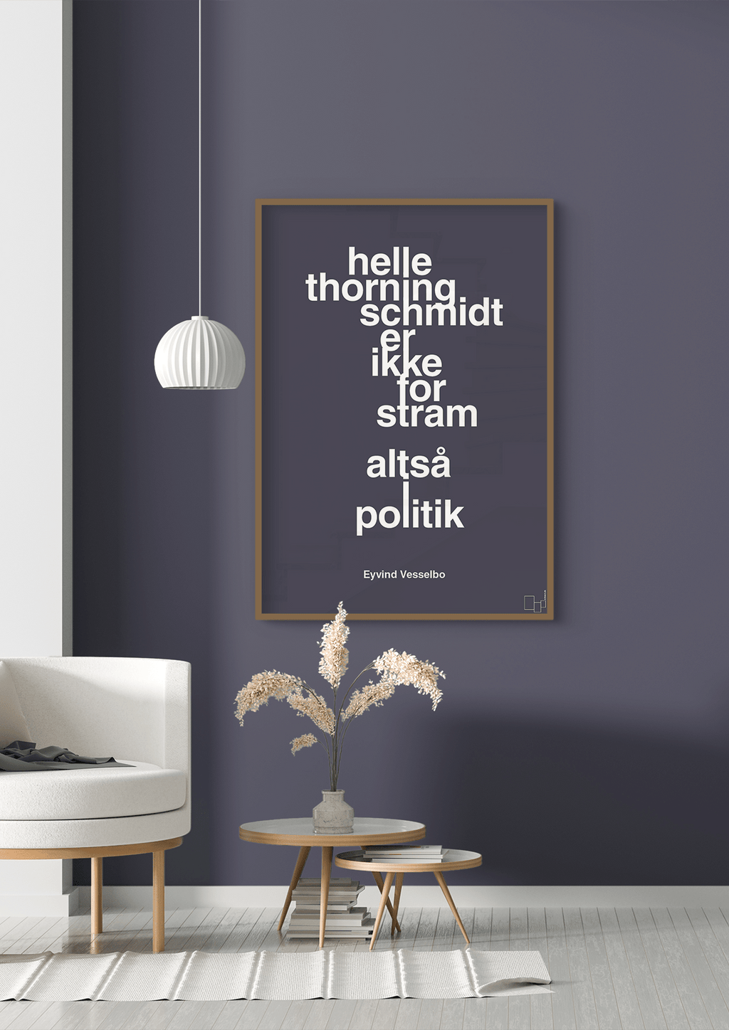 plakat: helle er ikke for stram - graphic charcoal-Politikker-A1two3
