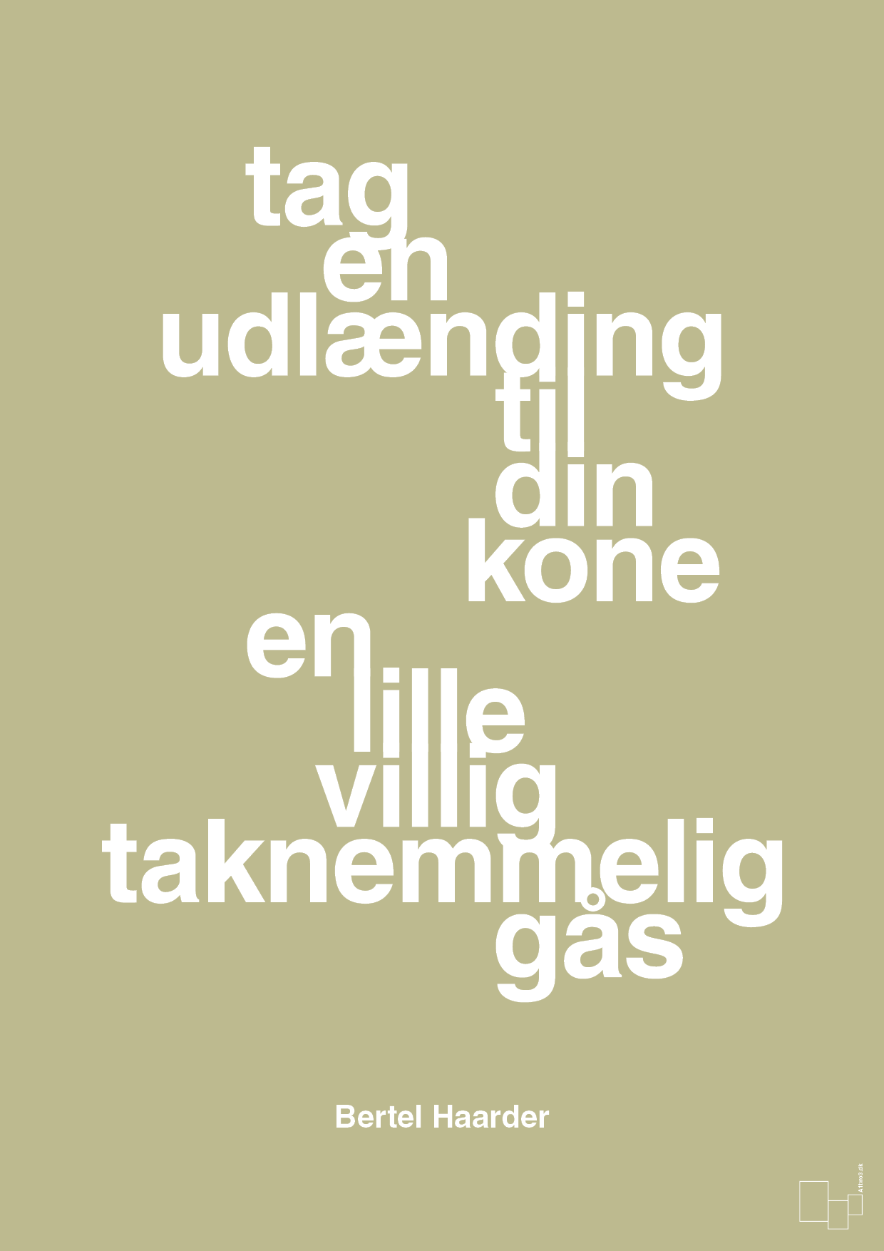 plakat: tag en udlænding som din kone - back to nature-Politikker-A1two3