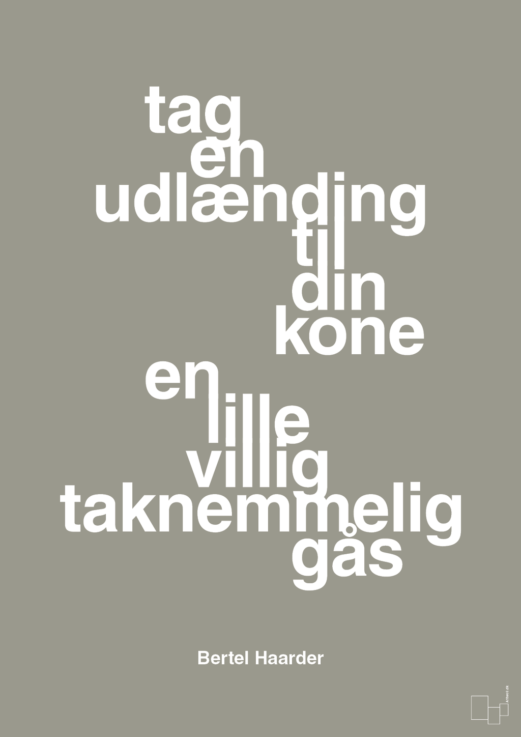 plakat: tag en udlænding som din kone - battleship gray-Politikker-A1two3
