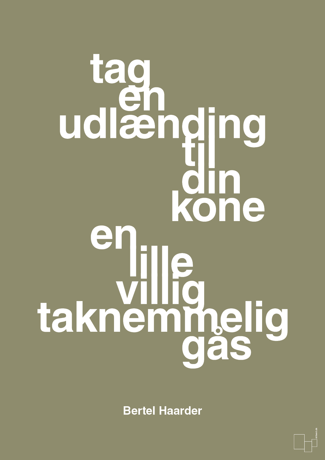 plakat: tag en udlænding som din kone - misty forrest-Politikker-A1two3