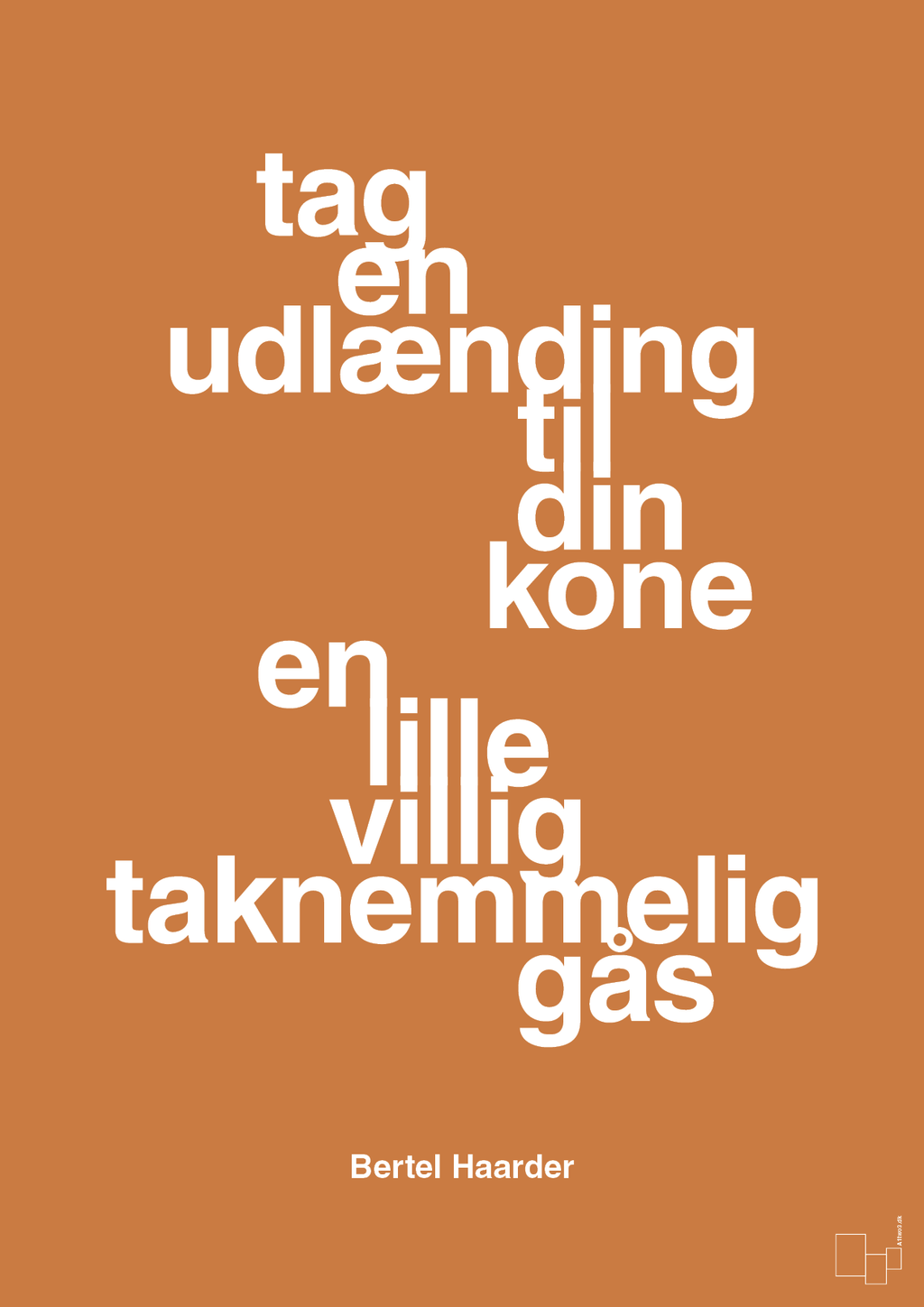 plakat: tag en udlænding som din kone - rumba orange-Politikker-A1two3