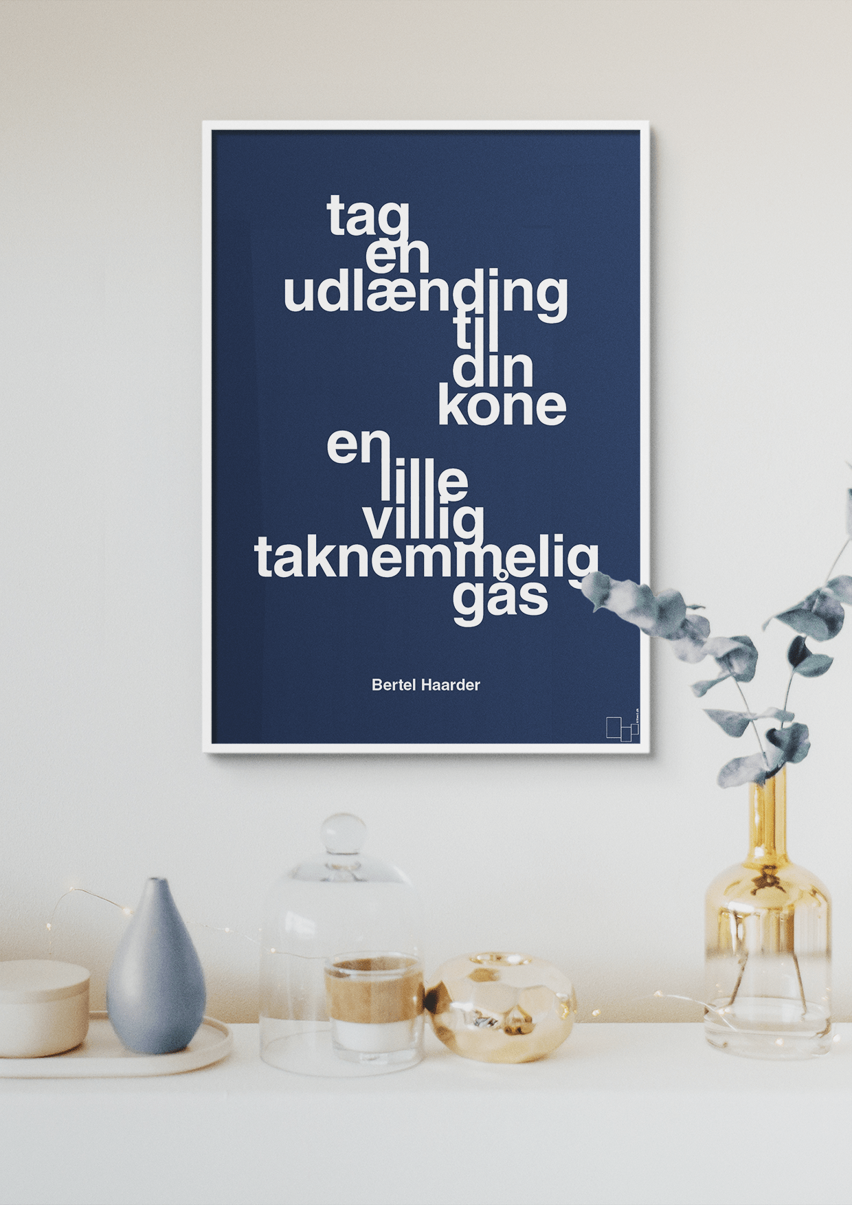 plakat: tag en udlænding som din kone - graphic charcoal-Politikker-A1two3