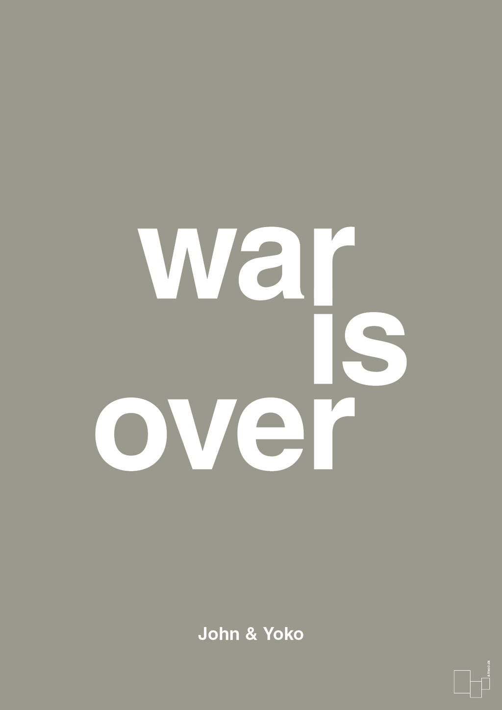 plakat: war is over - battleship gray-Musiker-A1two3