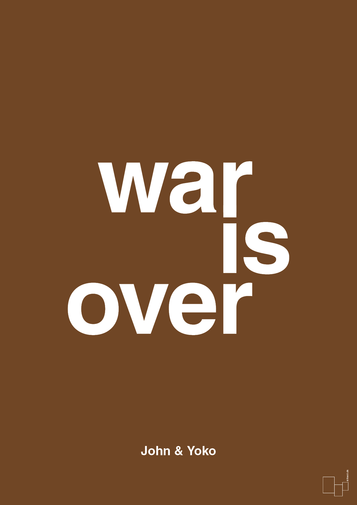 plakat: war is over - dark brown-Musiker-A1two3