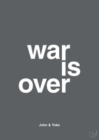 plakat: war is over - graphic charcoal-Musiker-A1two3