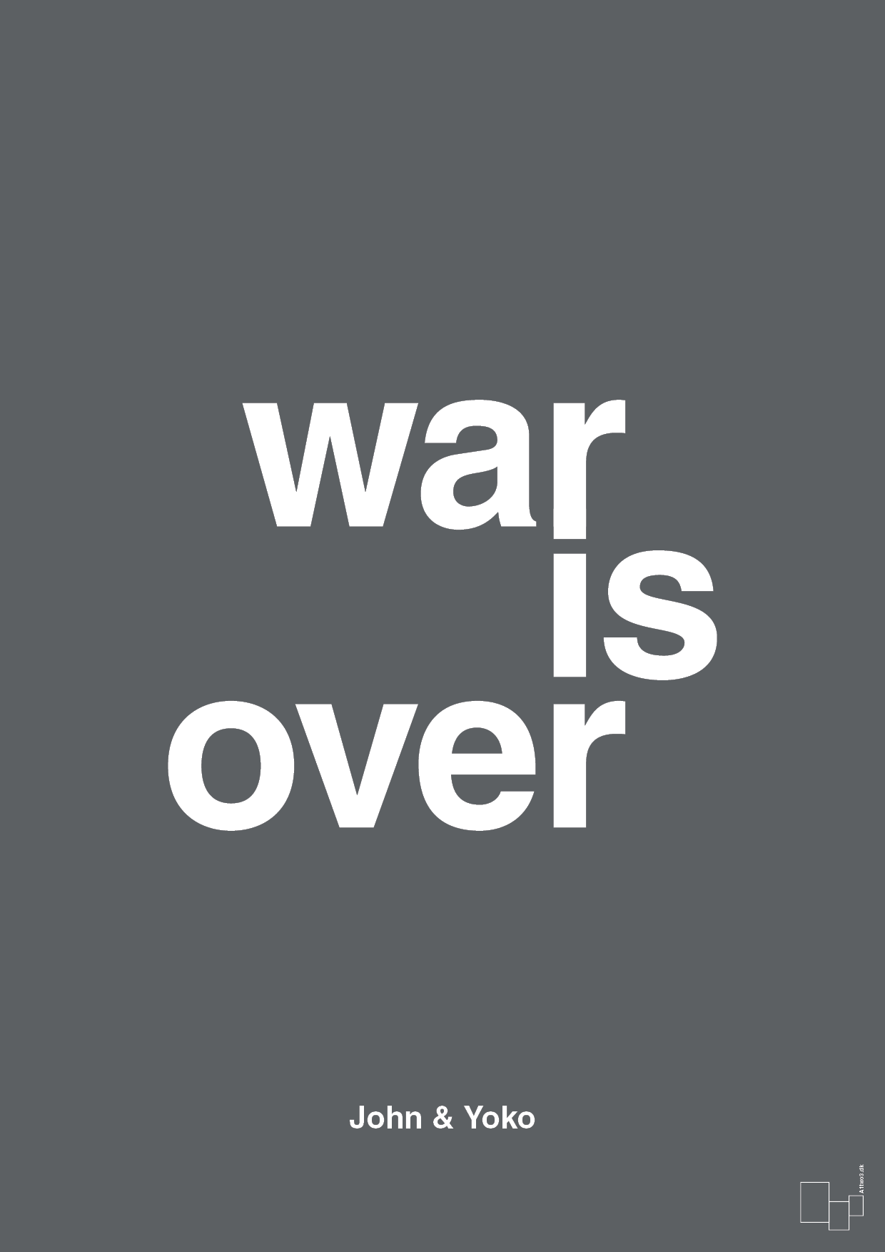 plakat: war is over - graphic charcoal-Musiker-A1two3