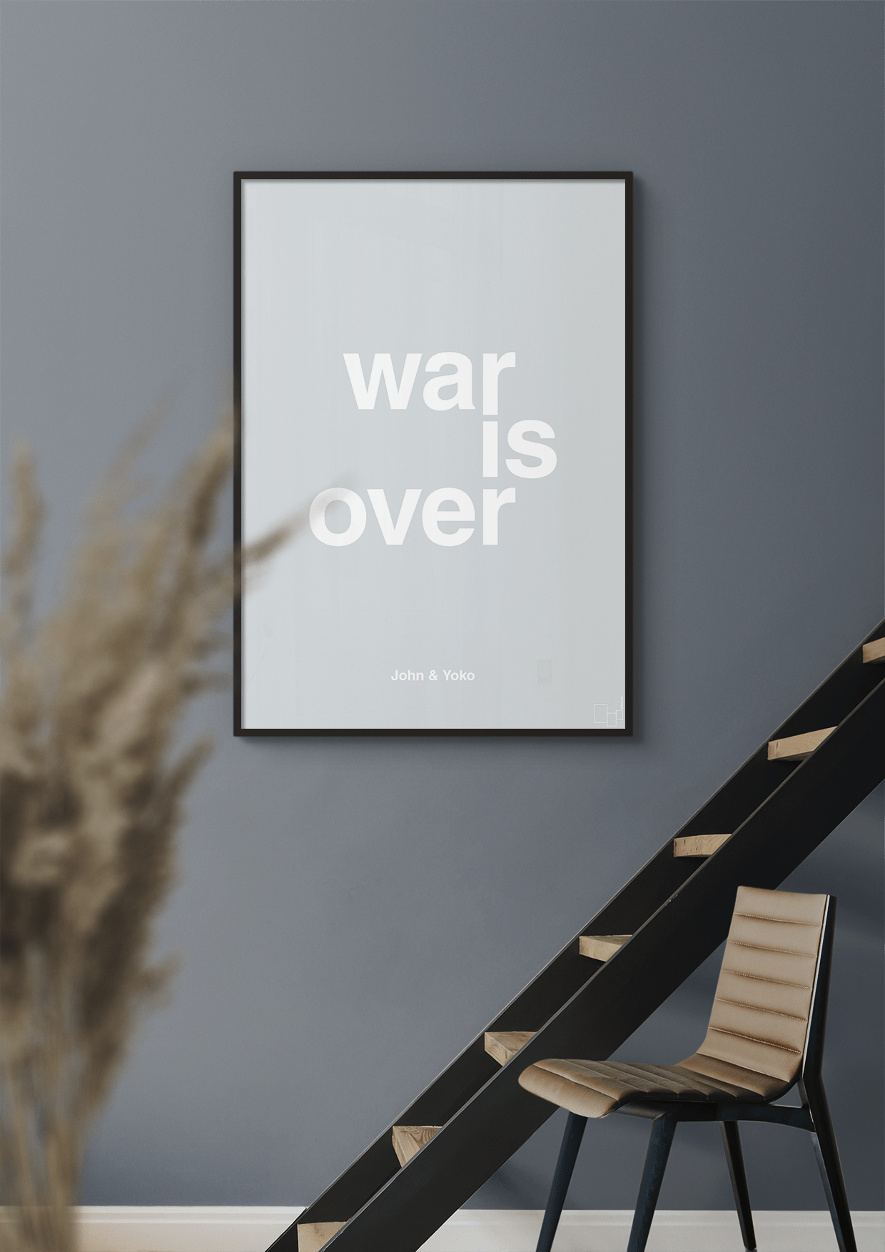 plakat: war is over - graphic charcoal-Musiker-A1two3