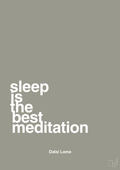 plakat: sleep is the best meditation - battleship gray-Religion-A1two3