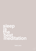 plakat: sleep is the best meditation - broken beige-Religion-A1two3