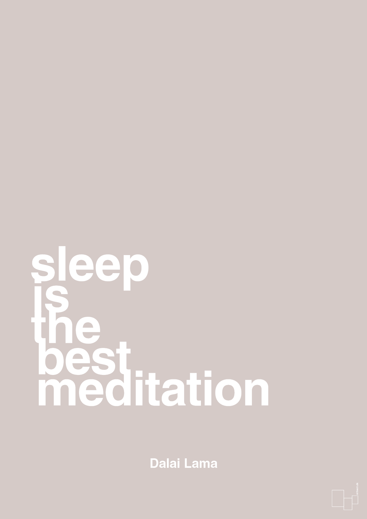 plakat: sleep is the best meditation - broken beige-Religion-A1two3