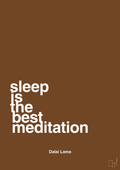 plakat: sleep is the best meditation - dark brown-Religion-A1two3
