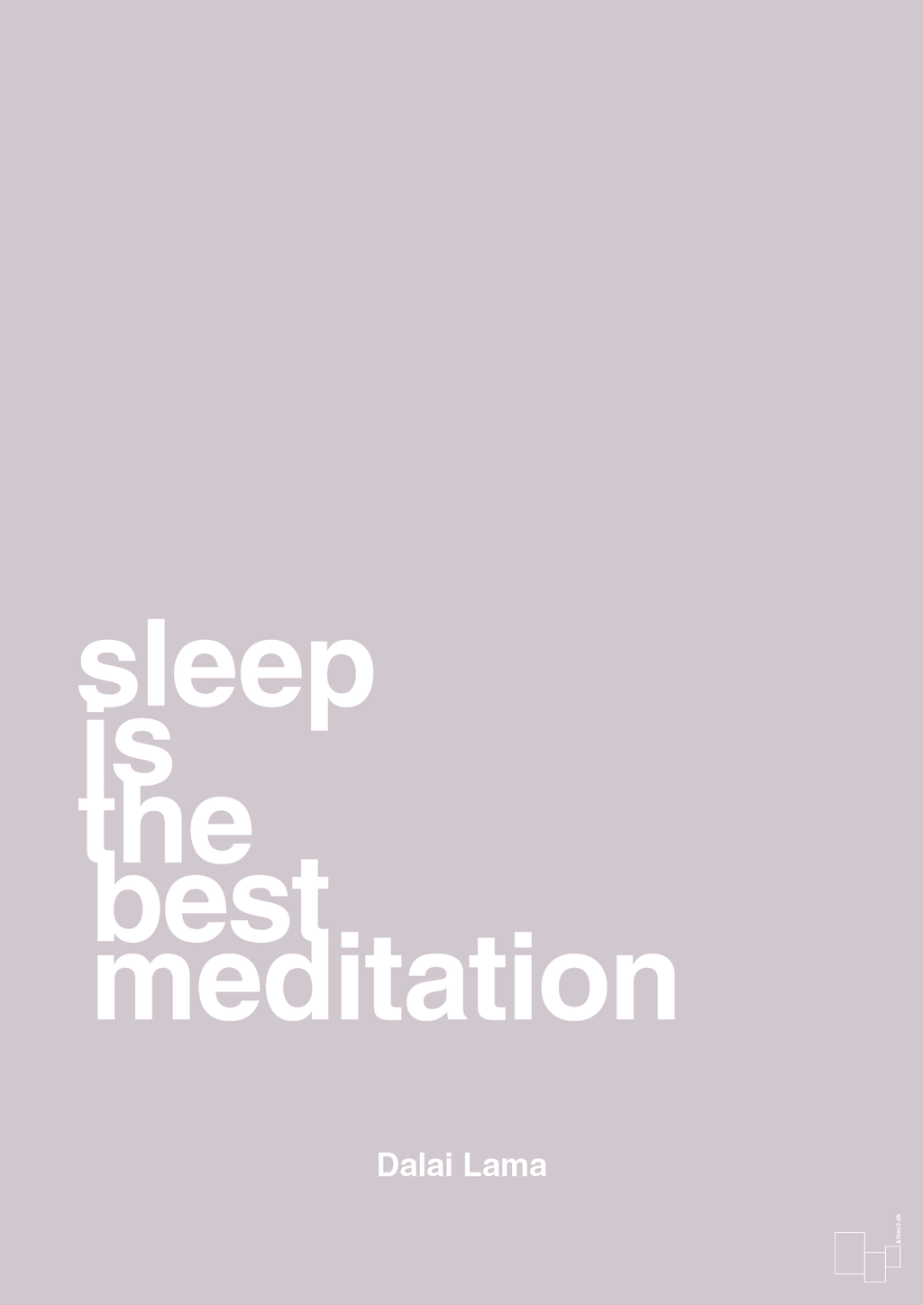plakat: sleep is the best meditation - dusty lilac-Religion-A1two3