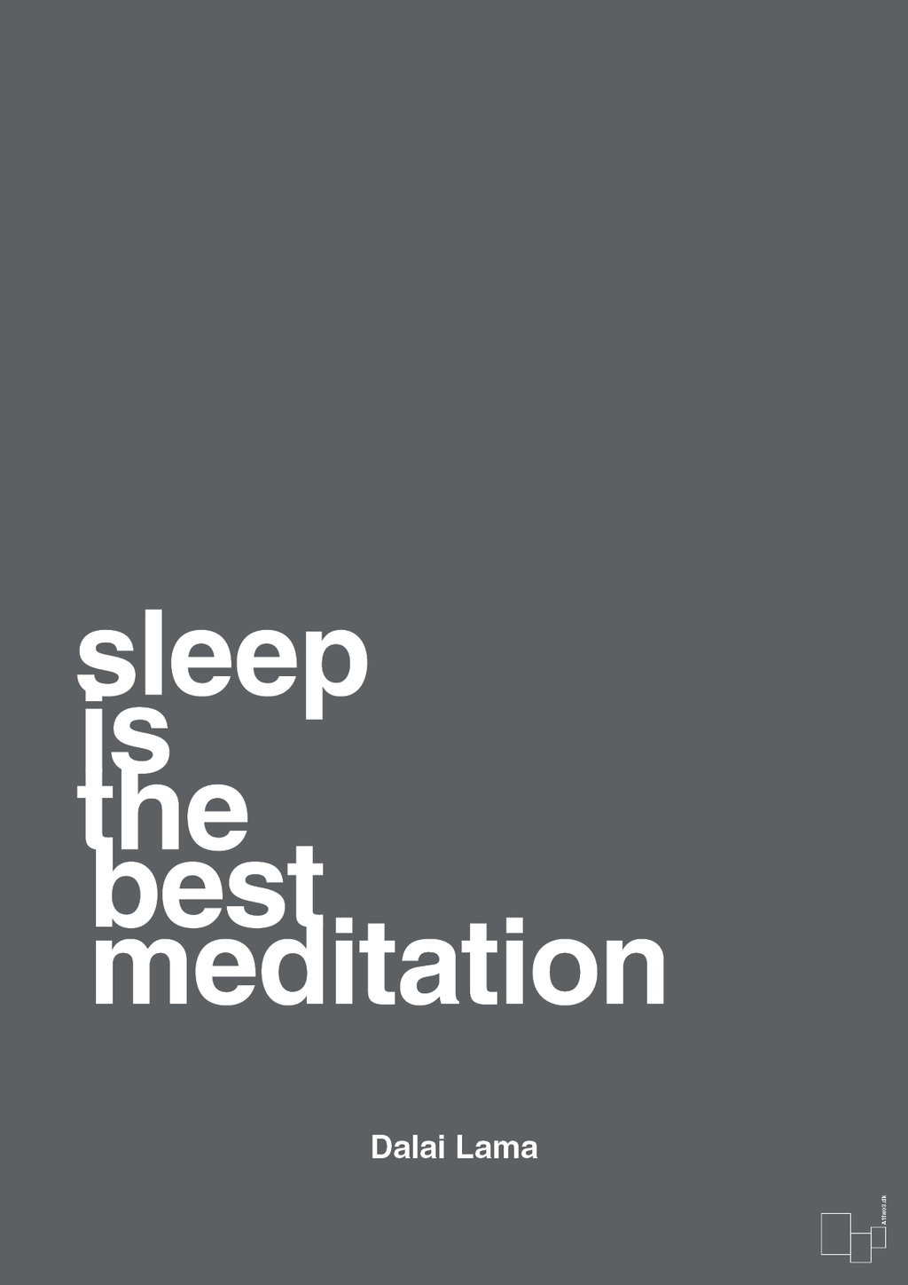 plakat: sleep is the best meditation - graphic charcoal-Religion-A1two3