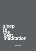 plakat: sleep is the best meditation - graphic charcoal-Religion-A1two3