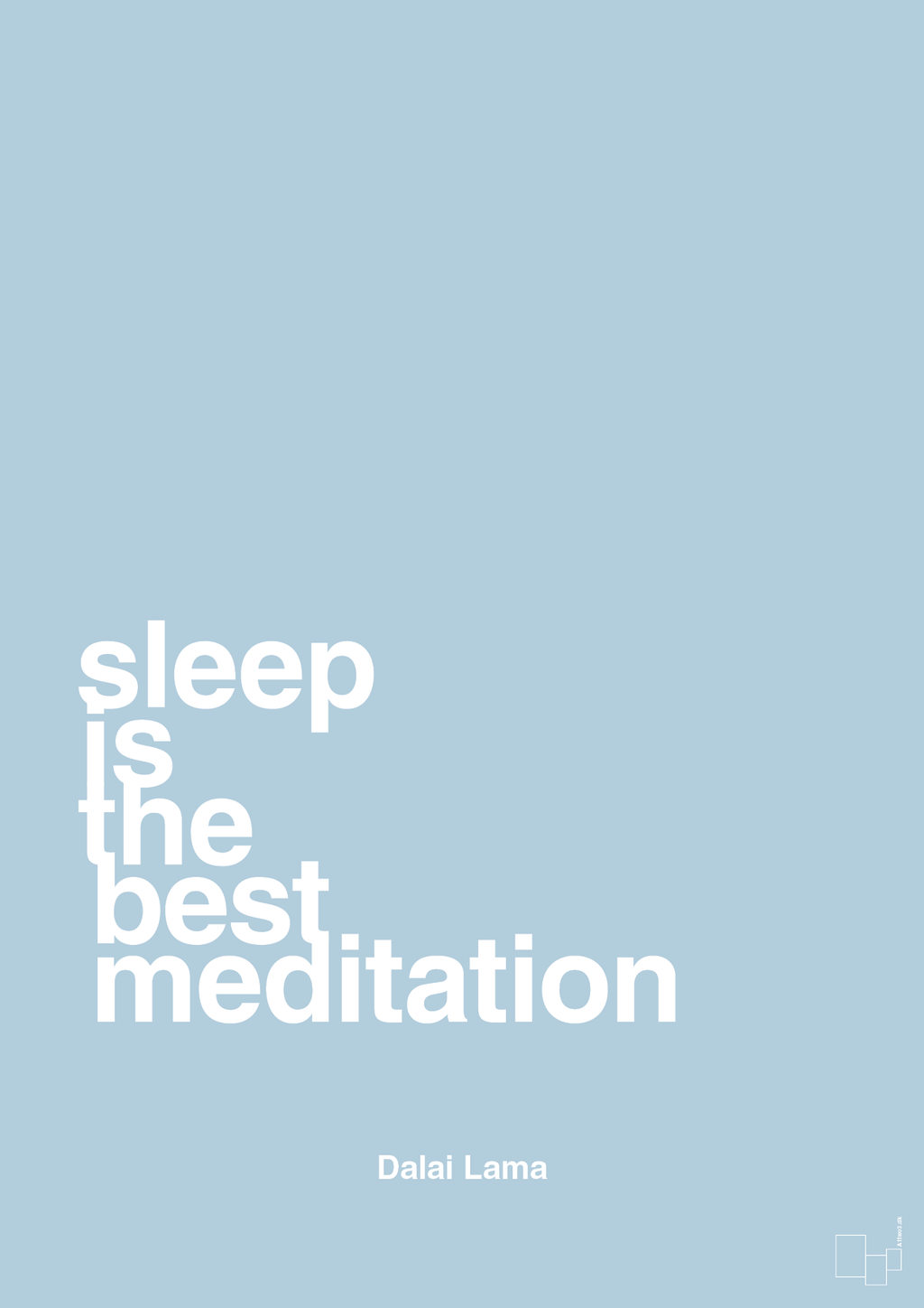 plakat: sleep is the best meditation - heavenly blue-Religion-A1two3
