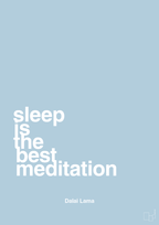 plakat: sleep is the best meditation - heavenly blue-Religion-A1two3