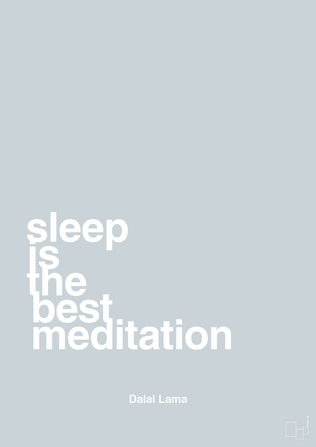 plakat: sleep is the best meditation - light drizzle-Religion-A1two3
