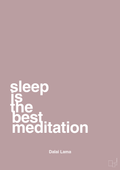 plakat: sleep is the best meditation - light rose-Religion-A1two3