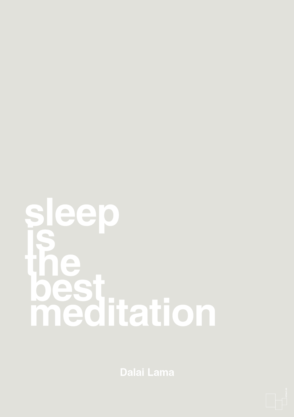 plakat: sleep is the best meditation - painters white-Religion-A1two3