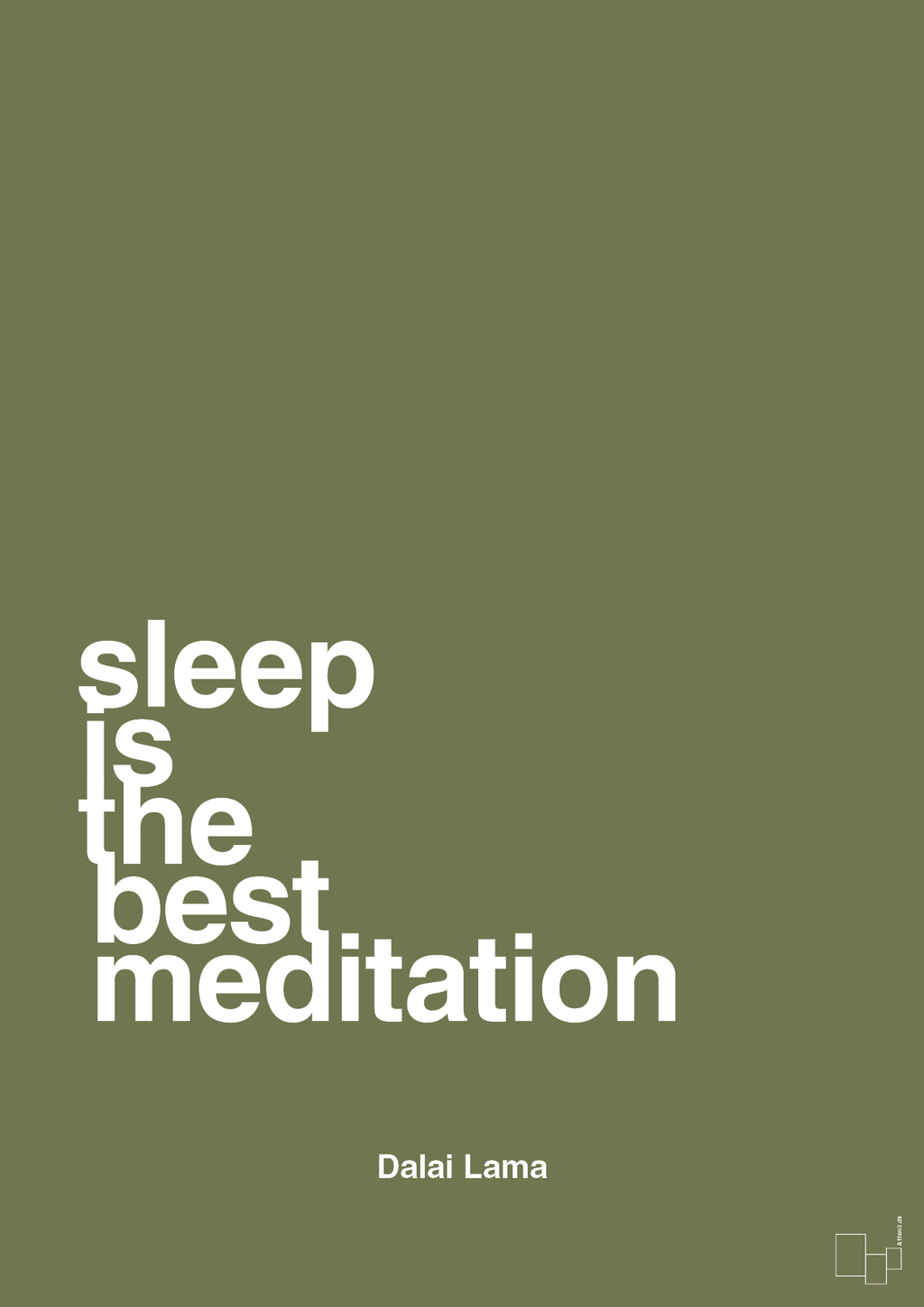 plakat: sleep is the best meditation - secret meadow-Religion-A1two3