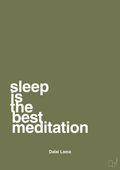 plakat: sleep is the best meditation - secret meadow-Religion-A1two3