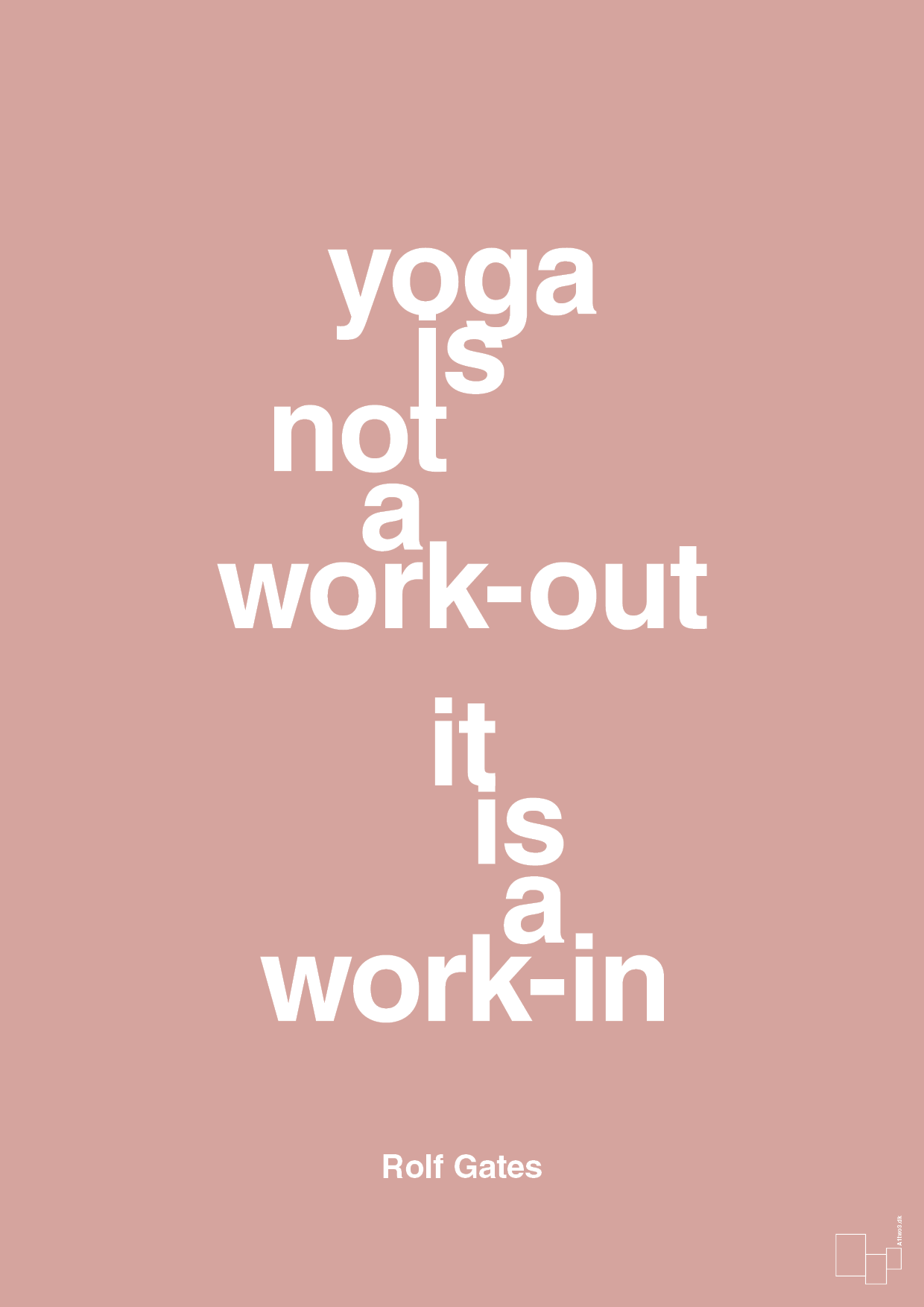 plakat: yoga is not a work-out - bubble shell-Forfatter-A1two3