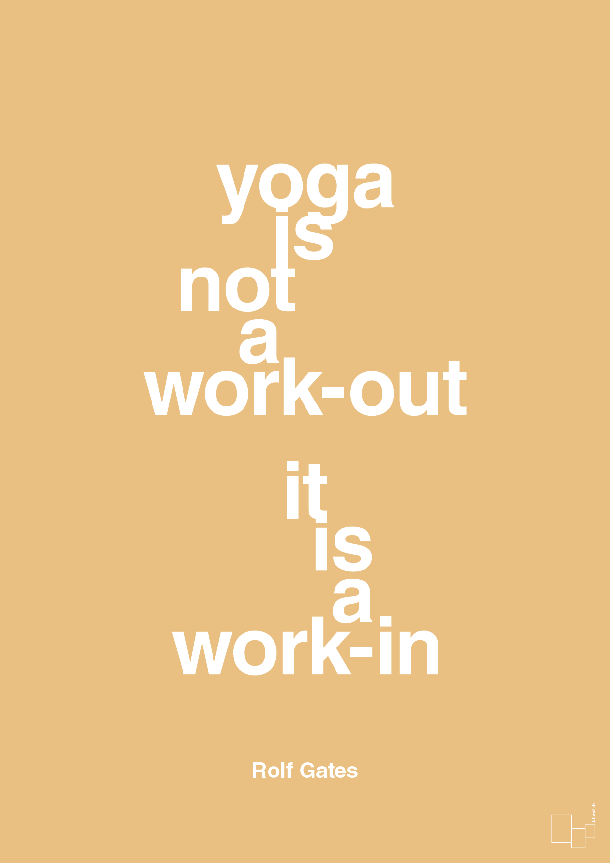 plakat: yoga is not a work-out - charismatic-Forfatter-A1two3
