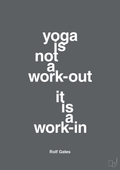 plakat: yoga is not a work-out - graphic charcoal-Forfatter-A1two3